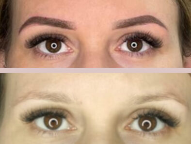Permanent Make-Up Augenbrauen Vorher/Nachher